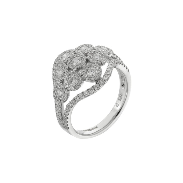 Finnies The Jewellers 18ct White Gold Diamond Dress Ring 1.32ct