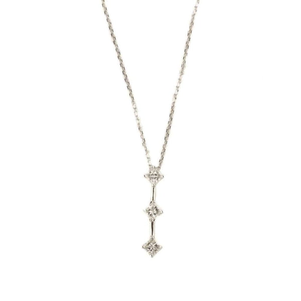 Finnies The Jewellers 18ct White Gold Diamond Drop Pendant