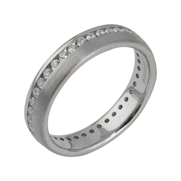 Finnies The Jewellers 18ct White Gold Diamond Full Eternity Ring Satin Polished