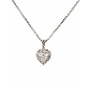 Finnies The Jewellers 18ct White Gold Diamond Heart Pendant