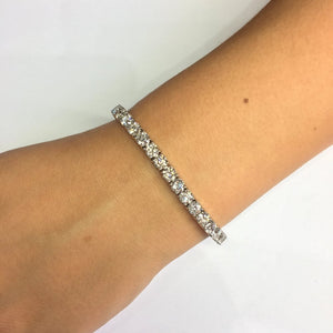 Finnies The Jewellers 18ct White Gold Diamond Line Bracelet