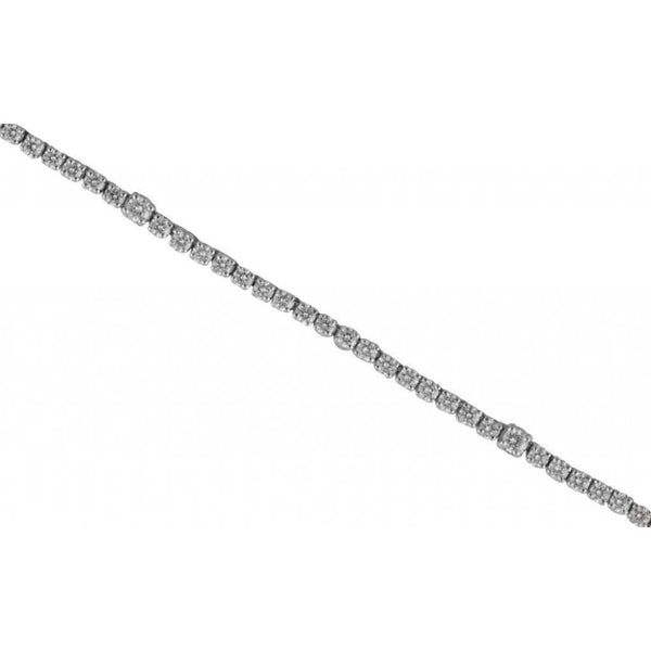 Finnies The Jewellers 18ct White Gold Diamond Line Necklace 6.40ct