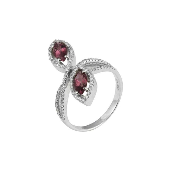 Finnies The Jewellers 18ct White Gold Diamond Marquise Cut Pink Tourmaline Dress Ring