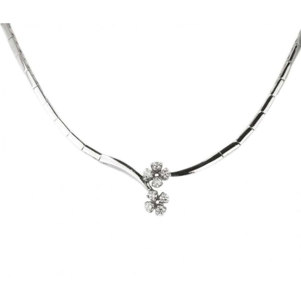 Finnies The Jewellers 18ct White Gold Diamond Necklet