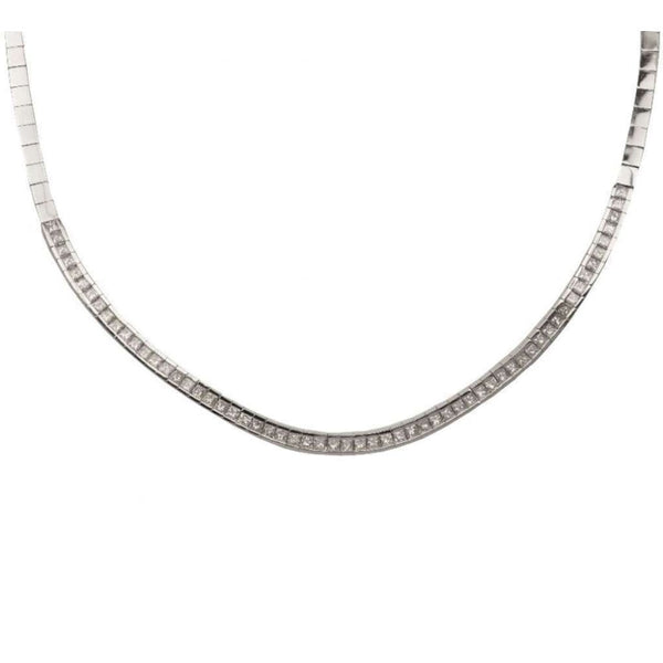 Finnies The Jewellers 18ct White Gold Diamond Set Necklet