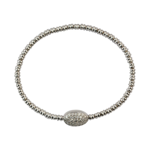Finnies The Jewellers 18ct White Gold Diamond Set Stretchy Bracelet