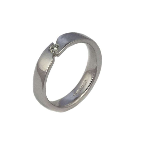 Finnies The Jewellers 18ct White Gold Diamond Set Wedding Ring 0.12ct