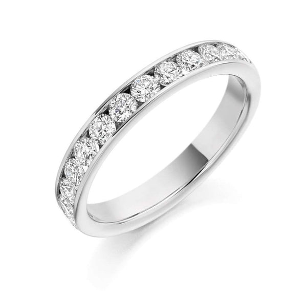 Finnies The Jewellers 18ct White Gold Diamond Straight Band