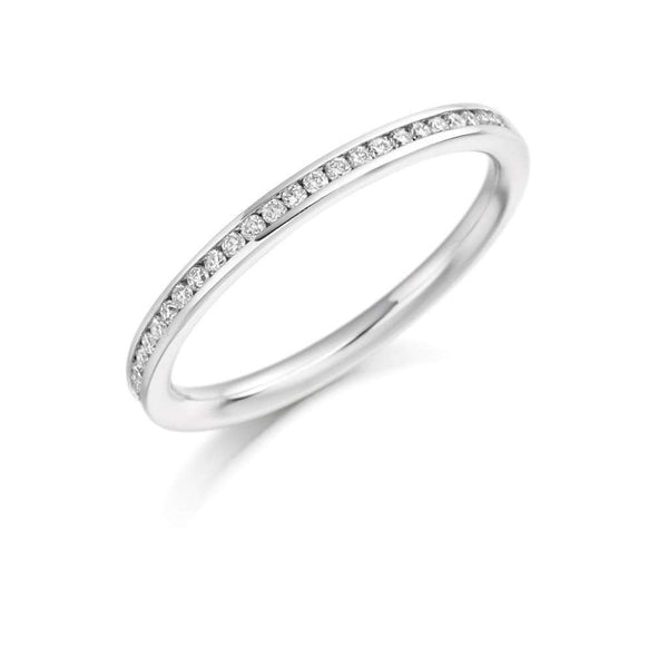 Finnies The Jewellers 18CT White Gold Diamond Straight Eternity Ring