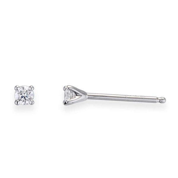 Finnies The Jewellers 18ct White Gold Diamond Stud Earrings