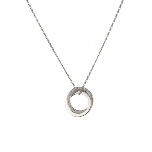 Finnies The Jewellers 18ct White Gold Entwined Circles Pendant
