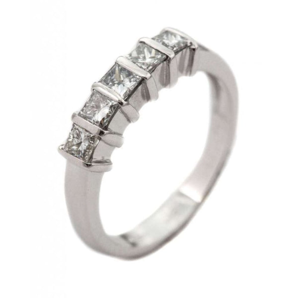 Finnies The Jewellers 18ct White Gold Five Stone Diamond Ring 0.74ct