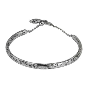 Finnies The Jewellers 18ct White Gold Patterned Diamond Bangle