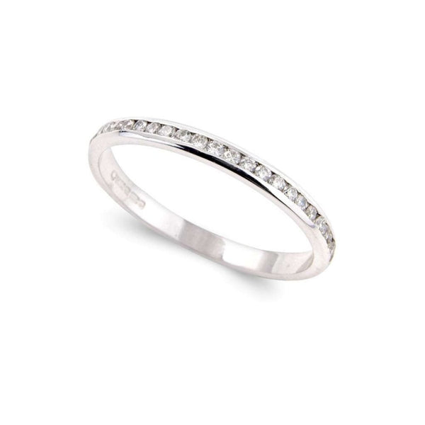 Finnies The Jewellers 18ct White Gold Round Brilliant Diamond Wedding Band 0.26ct