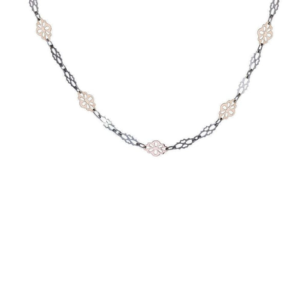 Finnies The Jewellers 18ct White Rose Gold Filigree Design Necklet