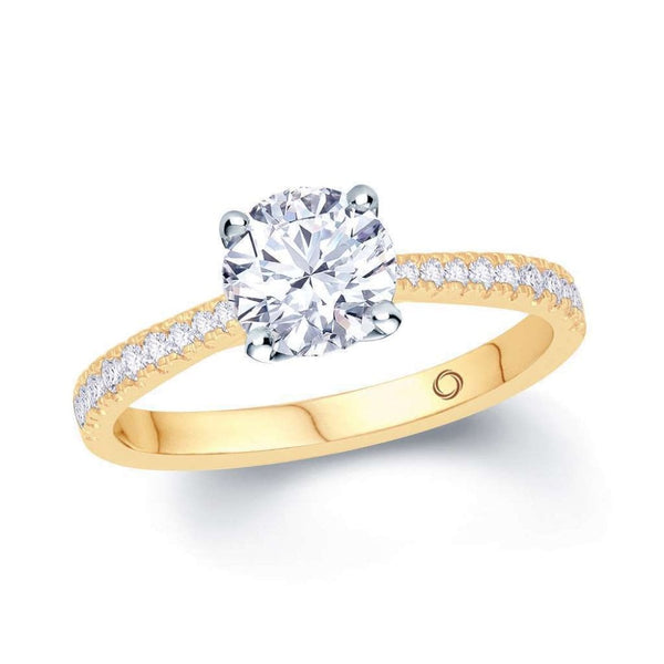 Finnies The Jewellers 18ct Yellow and White Gold Diamond Ring with Diamond