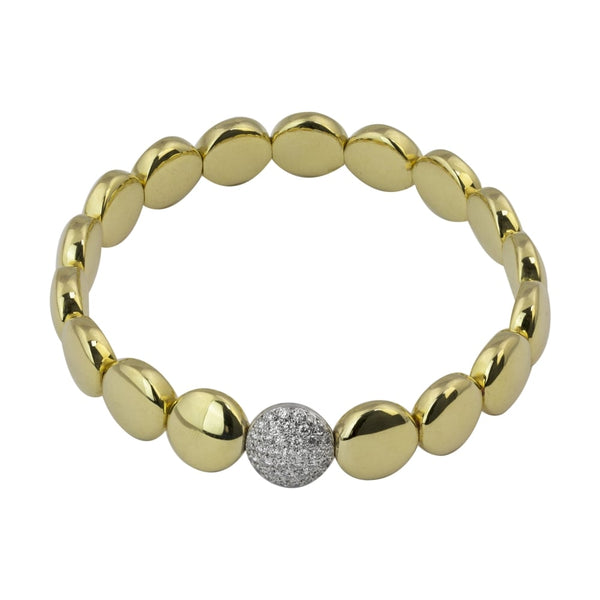 Finnies The Jewellers 18ct Yellow and White Gold Round Pebble Diamond Bracelet
