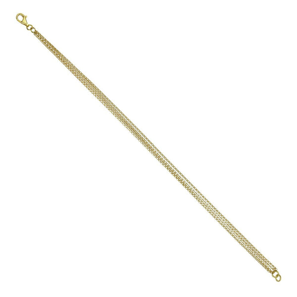 Finnies The Jewellers 18ct Yellow Gold 4 Row Belcher Link Chain Bracelet