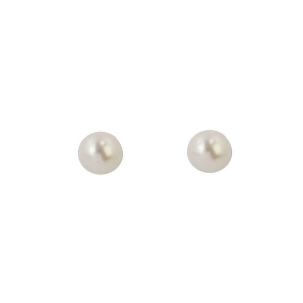 Finnies The Jewellers 18ct Yellow Gold 5mm Freshwater Pearl Stud Earrings