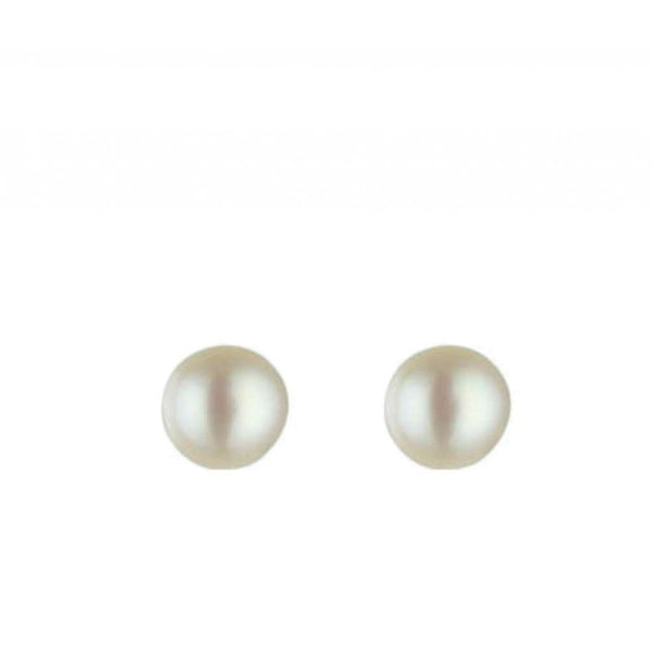 Finnies The Jewellers 18CT Yellow gold 7-7.5mm freshwater pearl stud earrings