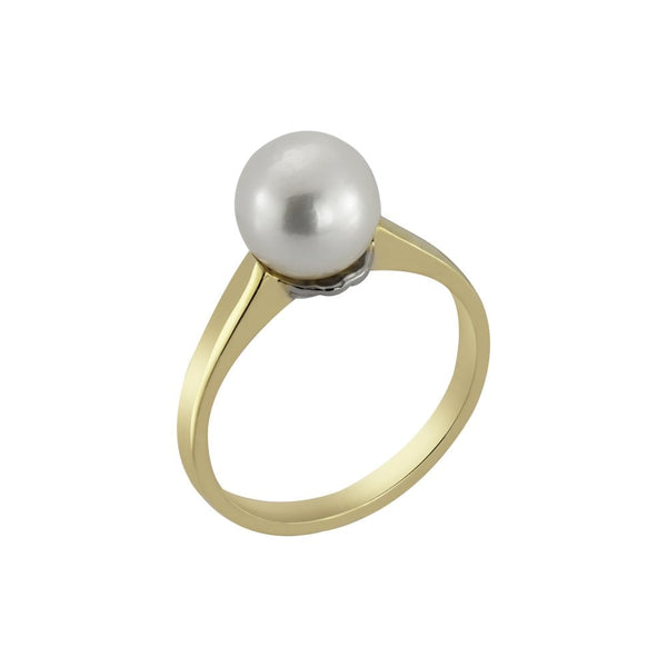 Finnies The Jewellers 18ct Yellow Gold Akoya Cultered Pearl Dress Ring