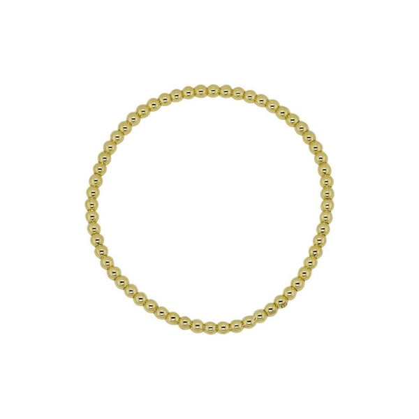 Finnies The Jewellers 18ct Yellow Gold Ball Stretchy Bracelet