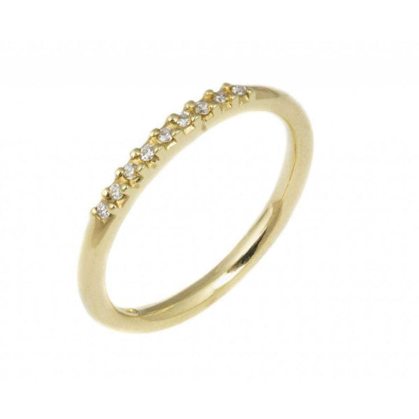 Finnies The Jewellers 18ct Yellow Gold Diamond Claw Set Eternity Ring 0.06ct