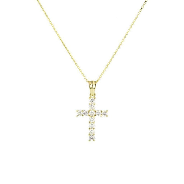 Finnies The Jewellers 18ct Yellow Gold Diamond Cross 1.28ct with 18