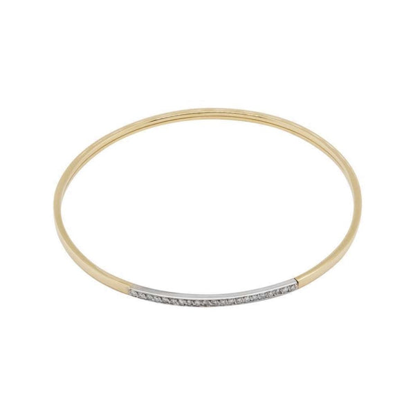 Finnies The Jewellers 18ct Yellow Gold Diamond Flexible Bangle