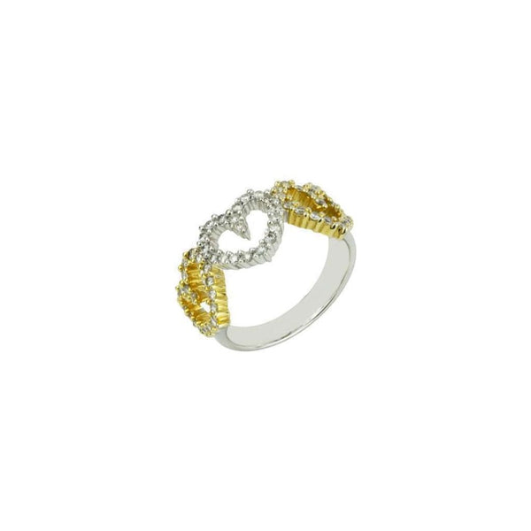 Finnies The Jewellers 18ct Yellow Gold Diamond Heart Dress Ring