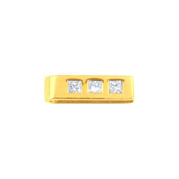 Finnies The Jewellers 18ct Yellow Gold Diamond Set Bar Tie Pin