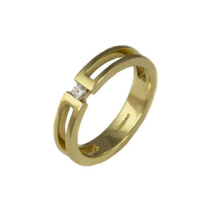 Finnies The Jewellers 18ct Yellow Gold Diamond Set Wedding Ring 0.10ct
