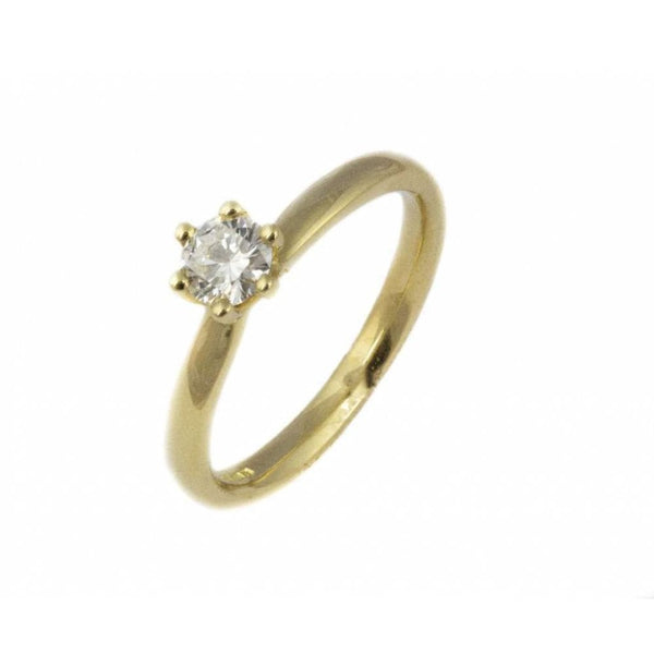 Finnies The Jewellers 18ct Yellow Gold Diamond Solitaire Ring 0.35ct