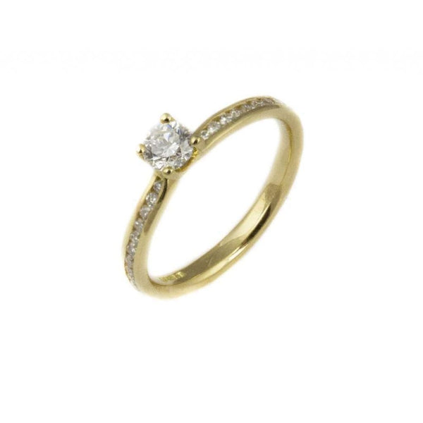 Finnies The Jewellers 18ct Yellow Gold Diamond Solitaire Ring 0.51ct