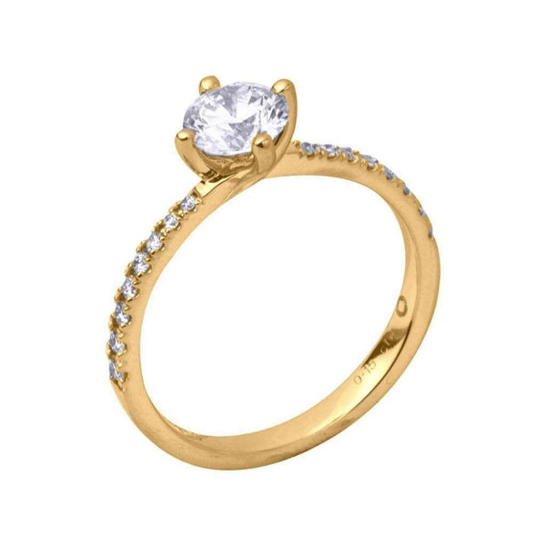 Finnies The Jewellers 18ct Yellow Gold Diamond Solitaire Ring