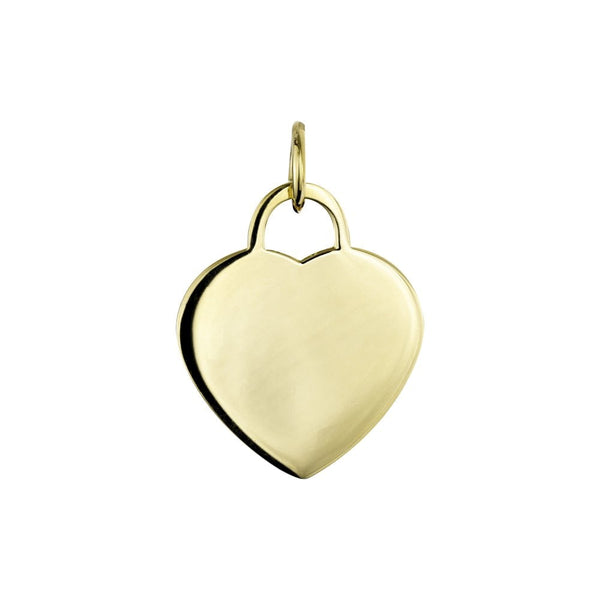 Finnies The Jewellers 18ct Yellow Gold Flat Heart Shaped Disc