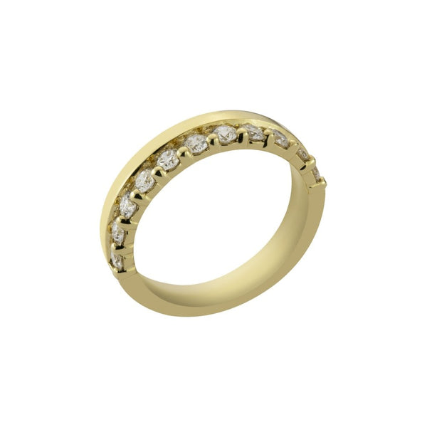 Finnies The Jewellers 18ct Yellow Gold Offset Diamond Eternity Ring 0.75ct