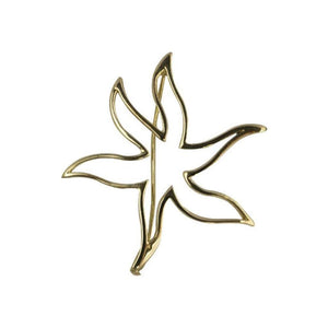 Finnies The Jewellers 18ct Yellow Gold Open Star Shaped Brooch