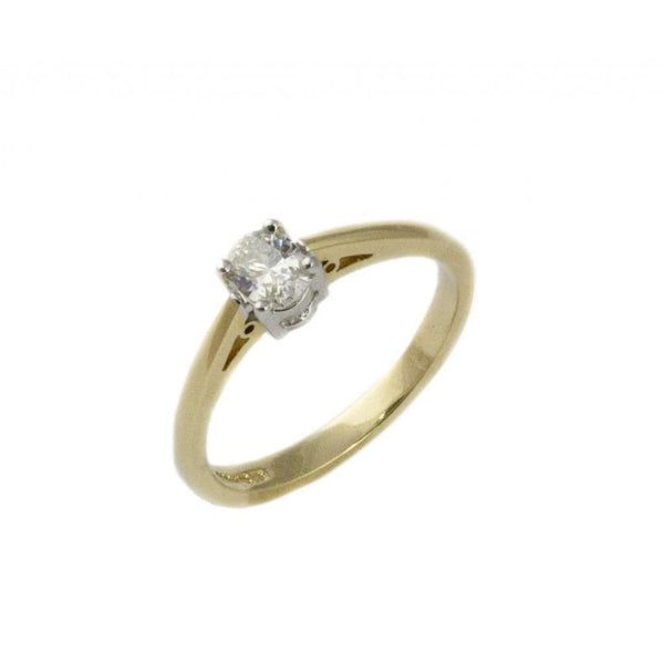 Finnies The Jewellers 18ct Yellow Gold Oval Diamond Single Stone Ring 0.30ct