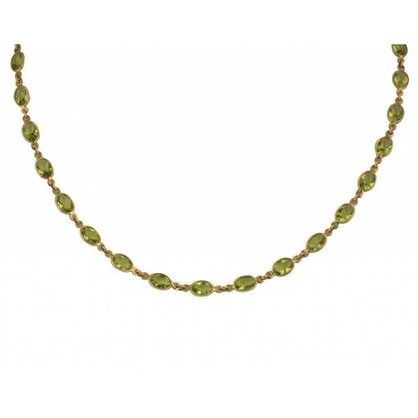 Finnies The Jewellers 18ct Yellow Gold Peridot Necklace
