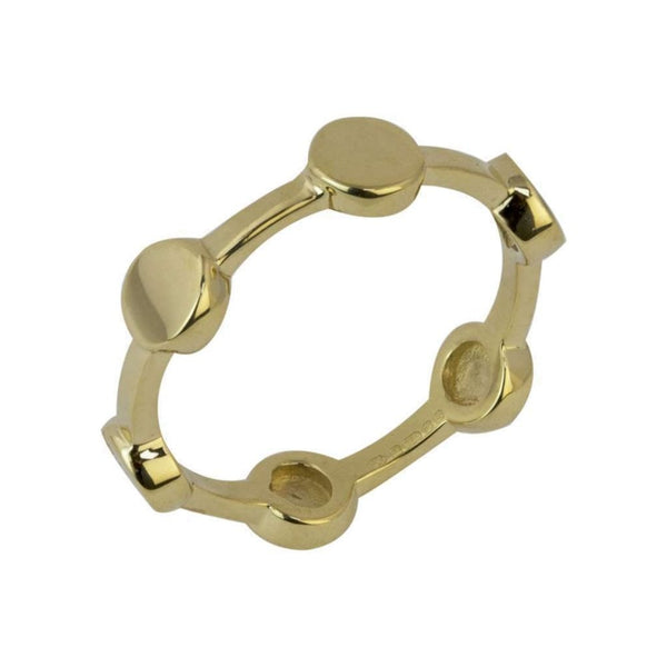 Finnies The Jewellers 18ct Yellow Gold Polished Bar/Disc Dress Ring