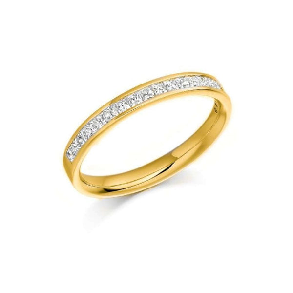 Finnies The Jewellers 18ct Yellow Gold Princess Cut Diamond Channel Ring 0.50ct
