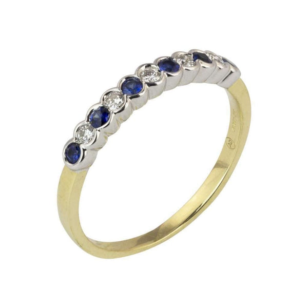 Finnies The Jewellers 18ct Yellow Gold Sapphire & Diamond Ring