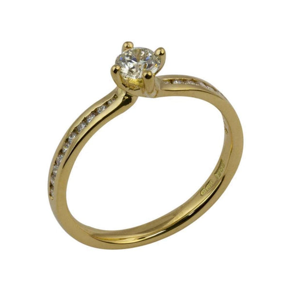 Finnies The Jewellers 18ct Yellow Gold Solitaire Diamond Ring 0.51ct
