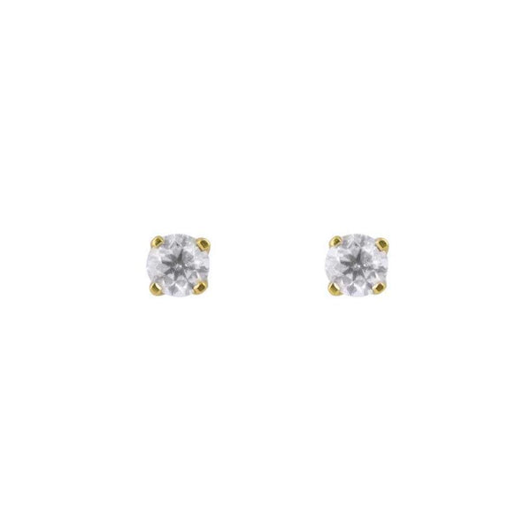 Finnies The Jewellers 18ct Yellow Gold Solitaire Diamond Stud Earrings 0.54ct