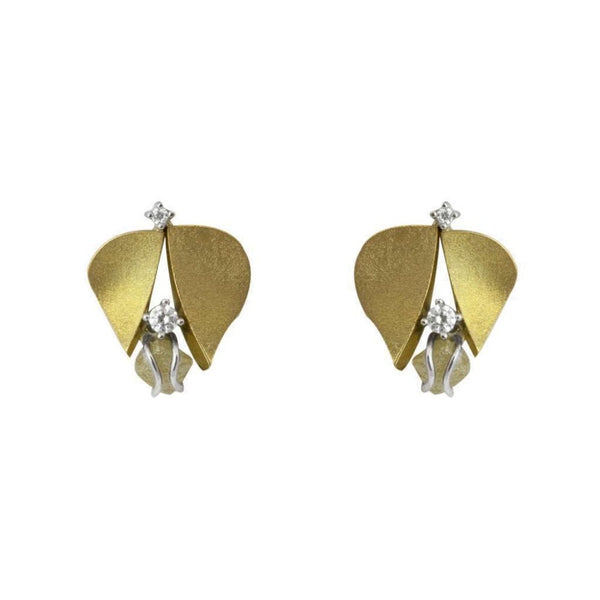 Finnies The Jewellers 18ct Yellow Gold Yellow Rough Cut Diamond Earrings