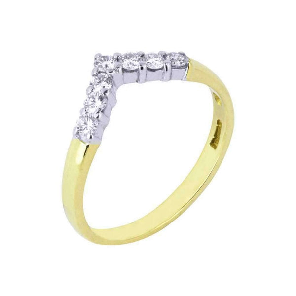 Finnies The Jewellers 18ct Yellow & White Gold Diamond Shaped Ring