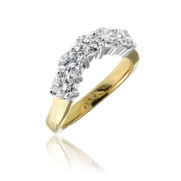 Finnies The Jewellers 18ct Yellow & White Gold Diamond Shaped Ring