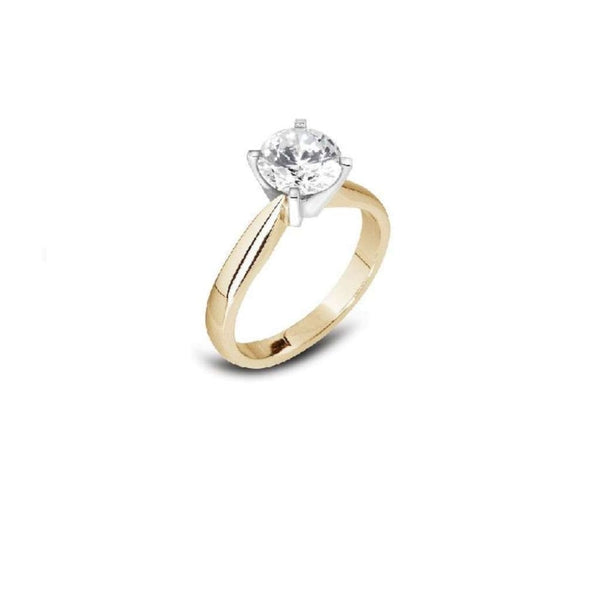 Finnies The Jewellers 18ct Yellow & White Gold Diamond Solitaire Ring 0.30ct