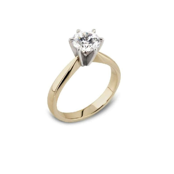 Finnies The Jewellers 18ct Yellow & White Gold Diamond Solitaire Ring 0.40ct